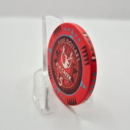 Kiowa Elk Creek Casino Hobart Oklahoma $5 Casino Chip