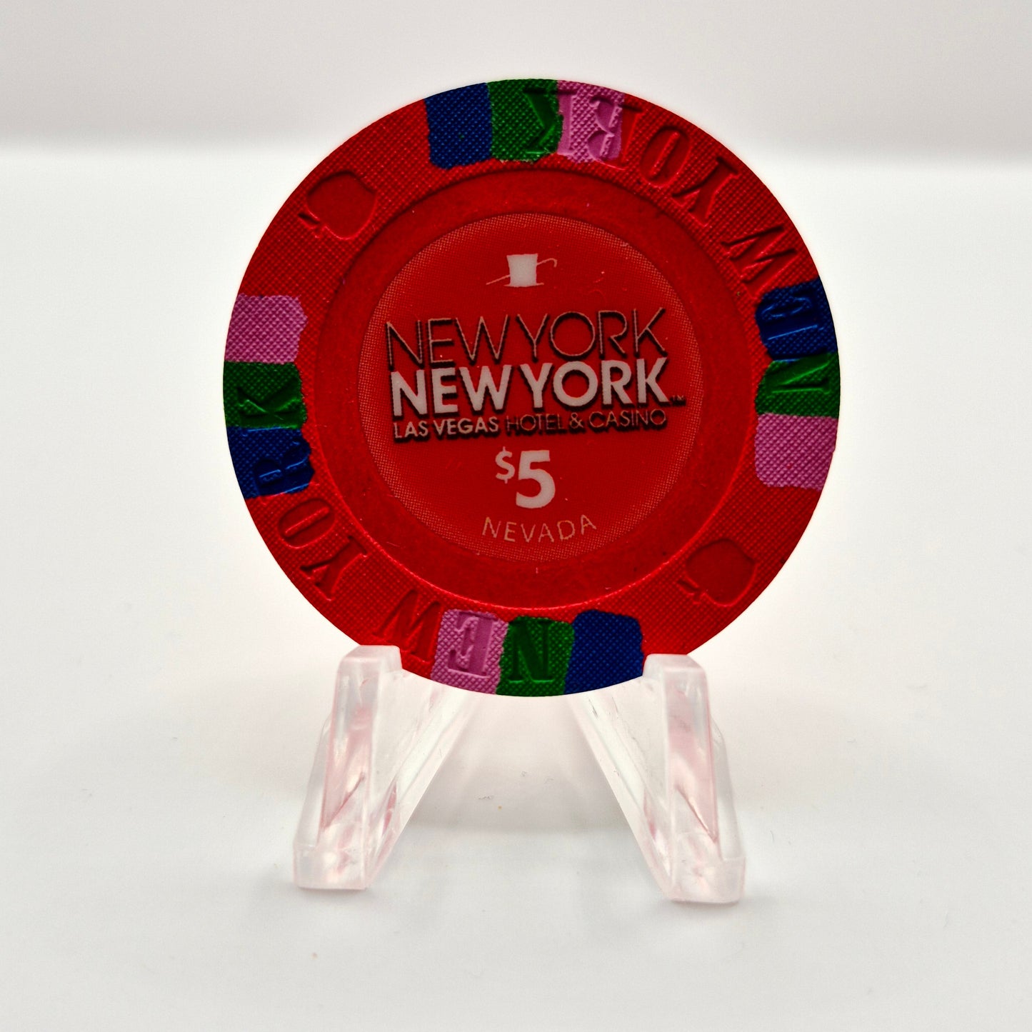 New York New York Hotel Casino Las Vegas Nevada 2011 $5 Casino Chip D0358