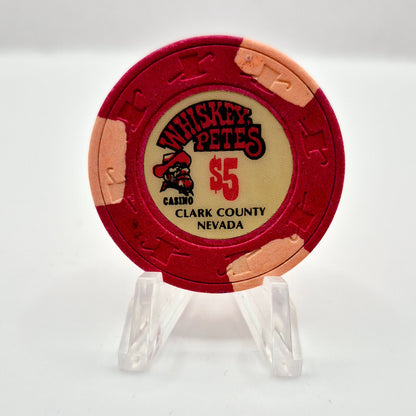 Whiskey Pete's Primm Nevada 1980 $5 Casino Chip N1251 *Circulated