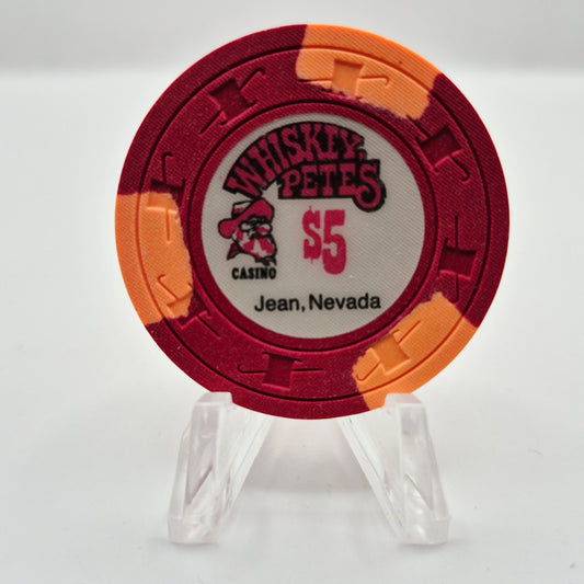 Whiskey Pete's Hotel Casino Jean Nevada 1980 $5 Casino Chip N1252