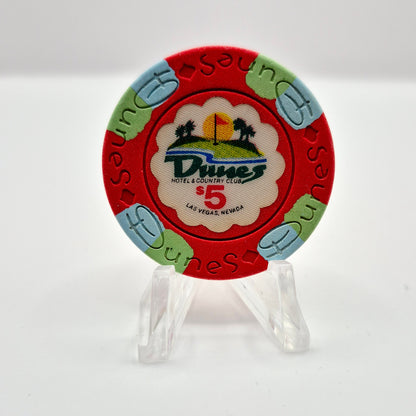 Dunes Casino Las Vegas Nevada 1989 $5 Casino Chip N1516