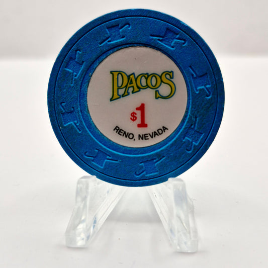Pacos Casino Reno Nevada $1 Casino Chip 1989 N5428