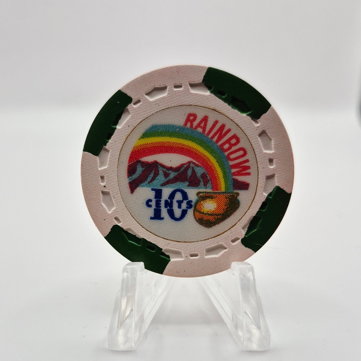 Rainbow Club Card Room Gardena California $.10 Casino Chip