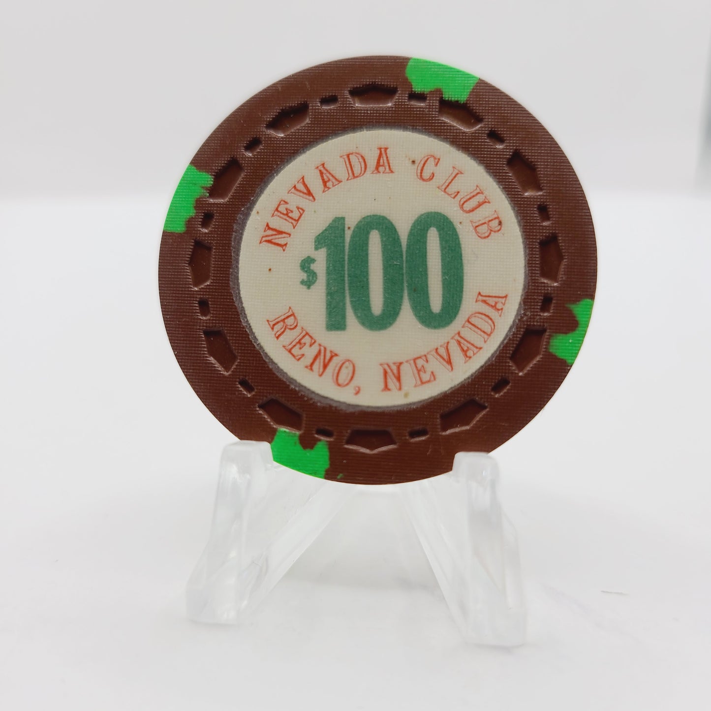 Nevada Club Reno Nevada 1968 $100 Casino Chip N5270