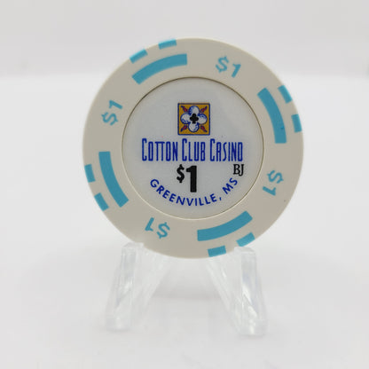 Cotton Club Riverboat Casino Greenville Mississippi 1993 $1 Casino Chip