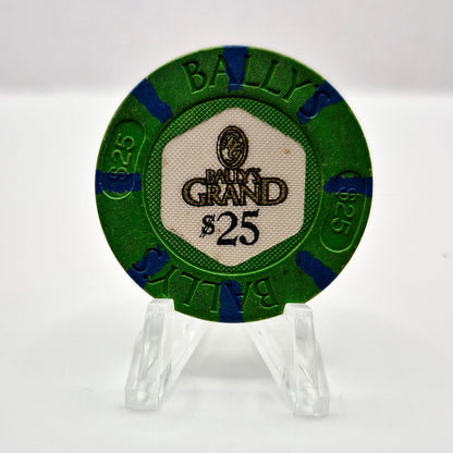 Bally's Grand Hotel Casino Atlantic City New Jersey $25 Casino Chip CG043788