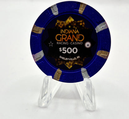Indiana Grand Hotel Casino Shelbyville Indiana $500 Casino Chip