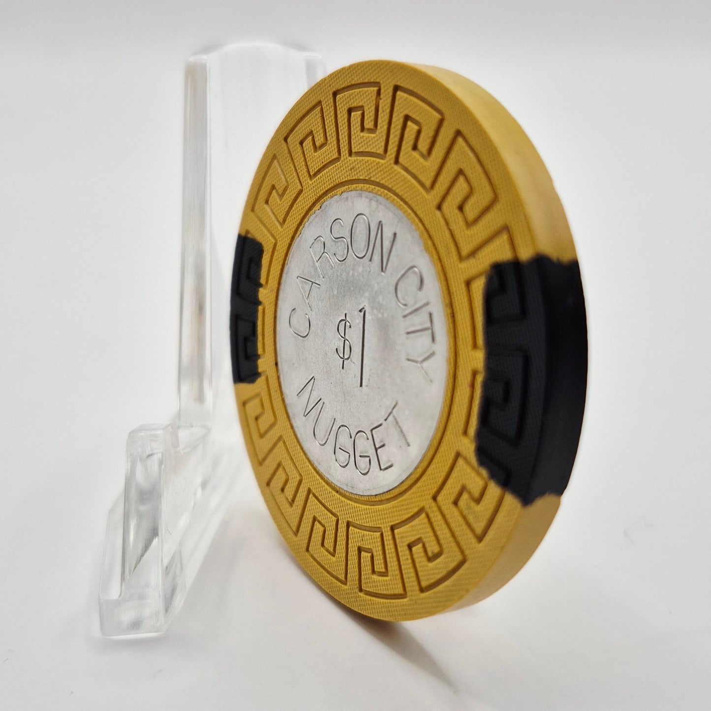 Nugget  (Carson City ) Carson City Nevada 1979 $1 Coin Inlay Casino Chip N4996