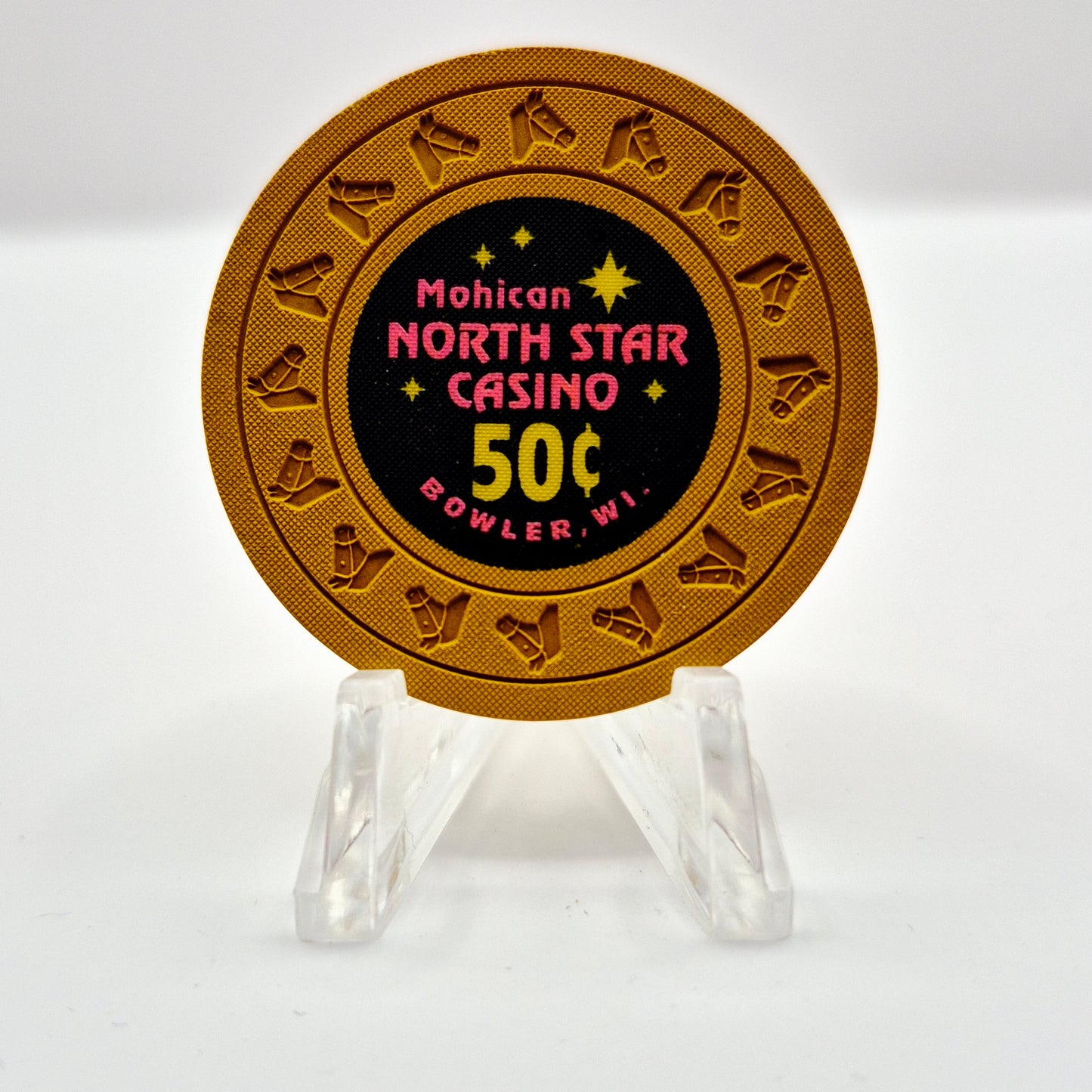 North Star Casino 'Mohican' Bowler Wisconsin $.50  Casino Chip