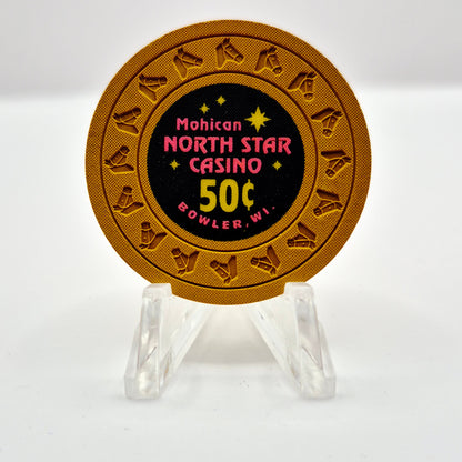 North Star Casino 'Mohican' Bowler Wisconsin $.50  Casino Chip