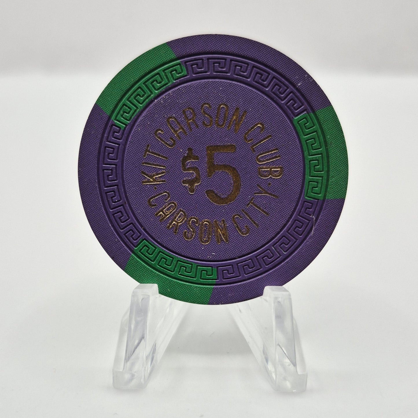 Kit Carson Club Carson City Nevada 1960s $5 Casino Chip N5210