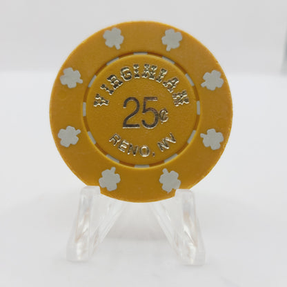 Virginian Hotel Casino Reno Nevada 1991 $.25 Casino Chip N0730