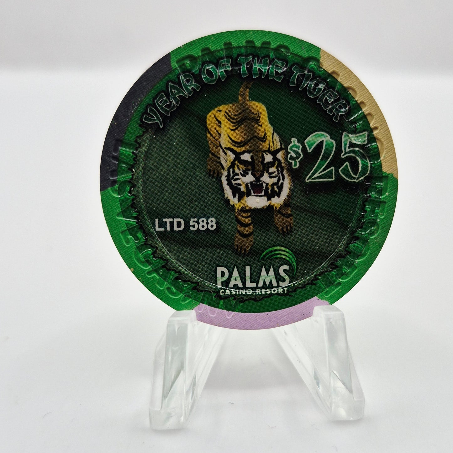 Palms Hotel Casino Las Vegas Nevada 2010 'Year of the Tiger' $25 Casino Chip E9557