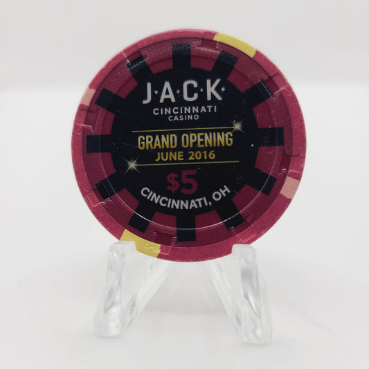 Jack Casino Cincinnati Ohio 2016 "GRAND OPENING"  $5 Casino Chip