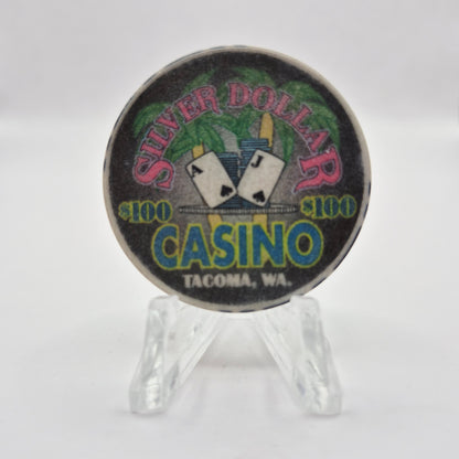 Silver Dollar Casino Tacoma Washington $100 Casino Chip *Circulated