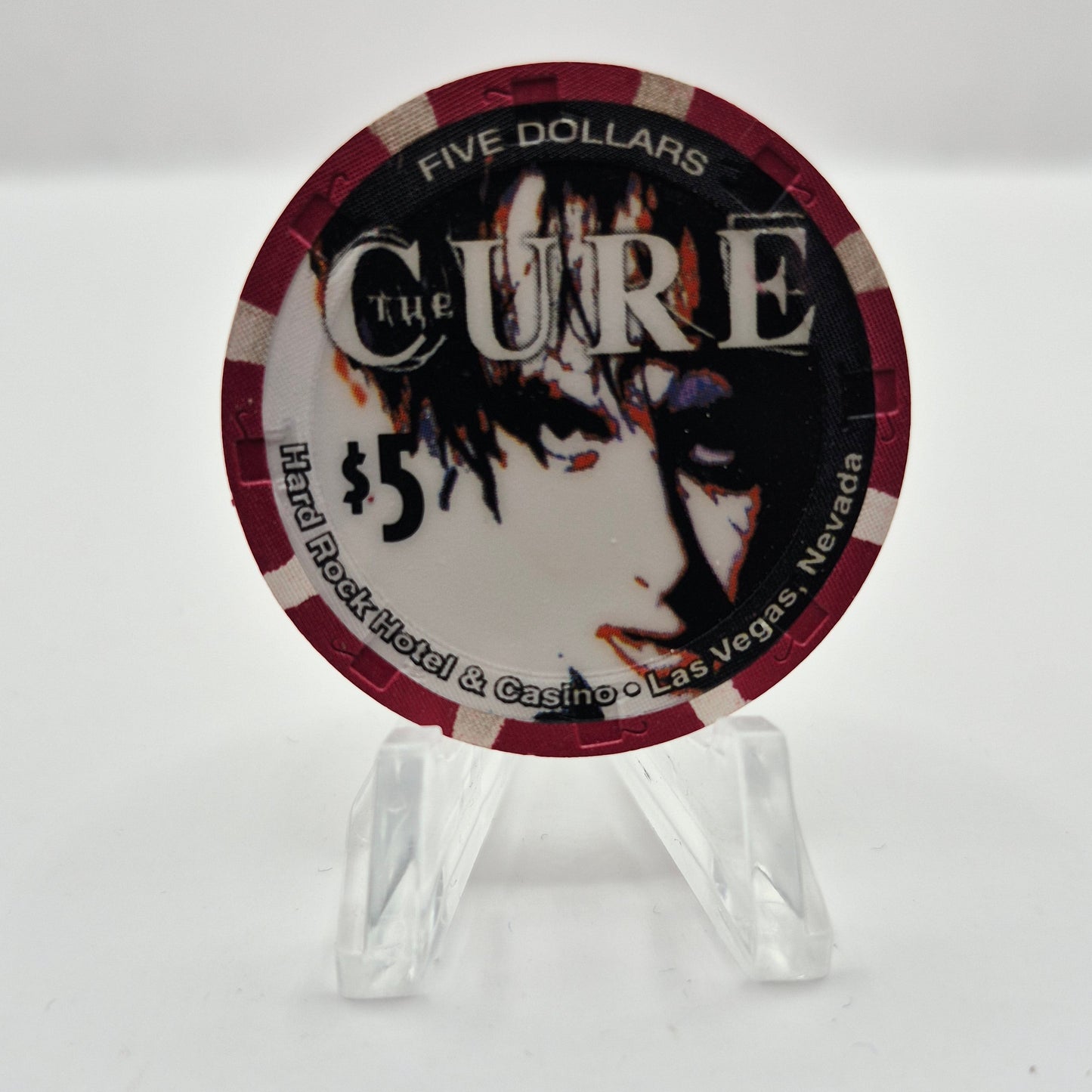 Hard Rock Hotel Casino Las Vegas Nevada 2000 'The Cure' Concert $5 Casino Chip V4437