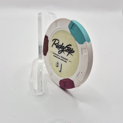 Rocky Gap Resort Casino Flinstone Maryland 2013 $1 Casino Chip