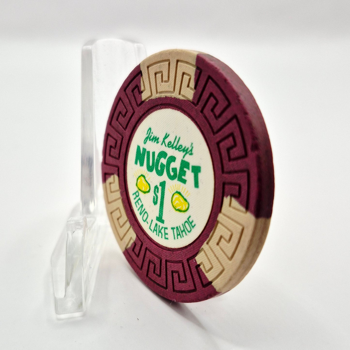 Jim Kelley's Nugget Casino Reno/Tahoe Nevada 1960's $1 Casino Chip N5399