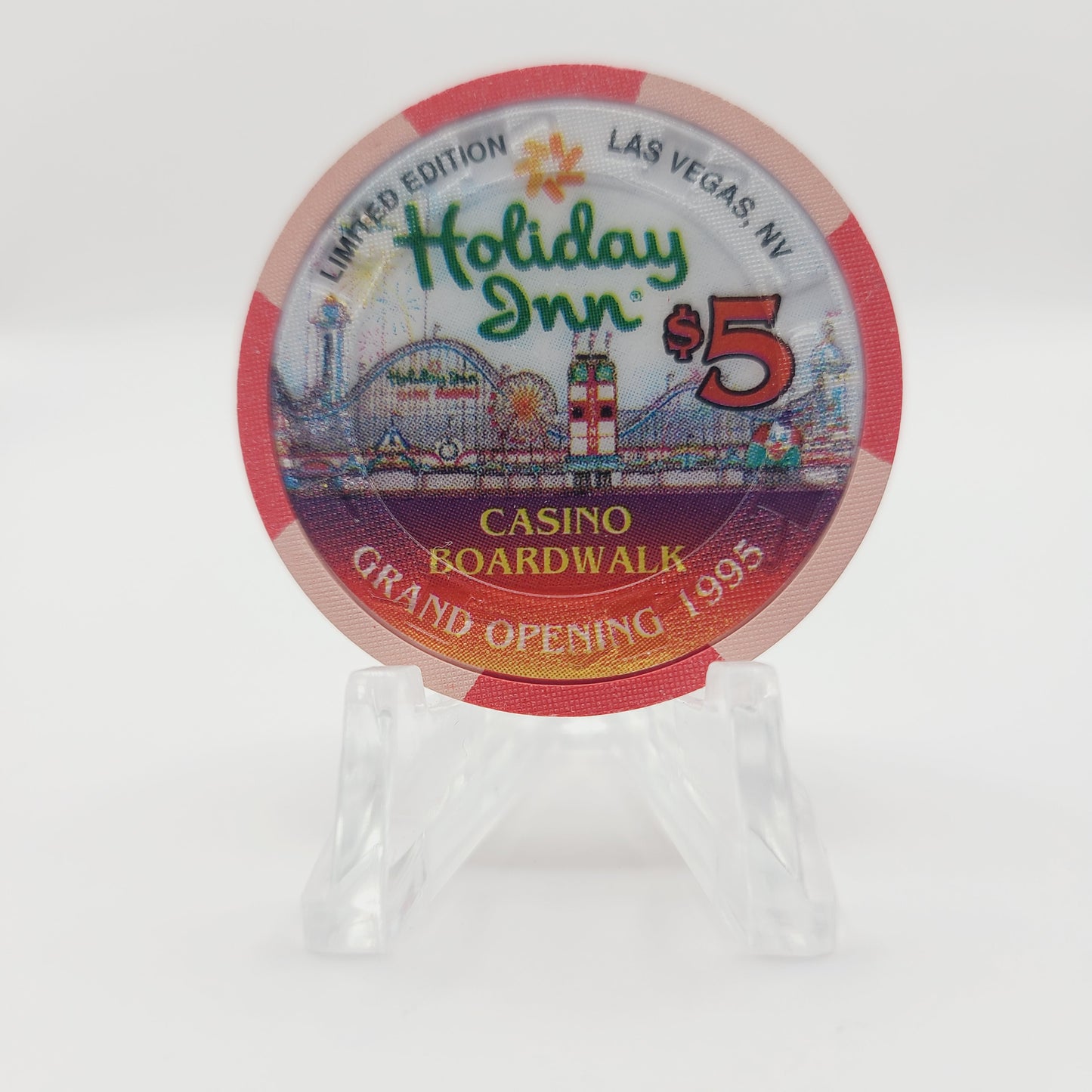 Holiday Inn Casino Boardwalk Las Vegas Nevada 1995 $5 Casino Chip N2372