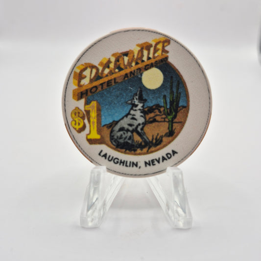 Edgewater Casino Laughlin Nevada 1995 "Linen" $1 Casino Chip N0681 *Circulated